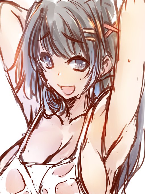 Д◎) 落書き 陰影の色選び難しいよはやてさん←「いや～あっちぃなぁ～」#八神はやてさん 