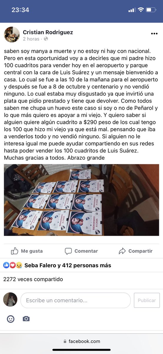 Estaría bueno que el martes no le quede ni uno al bolso que lo hizo con mucho esfuerzo