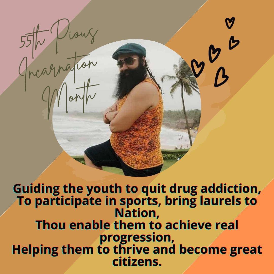 MSGians7's tweet photo. Holy birth month of 
spiritual master Saint Gurmeet Ram Rahim Ji is here &amp; myriad congratulations to all souls for the same. Celebrate this month by doing  more welfare works &amp; become capable of countless blessings.
#CelebrationOfMillions
#AuspiciousAugust
#BirthMonthOfMSG https://t.co/SjEkp331tX