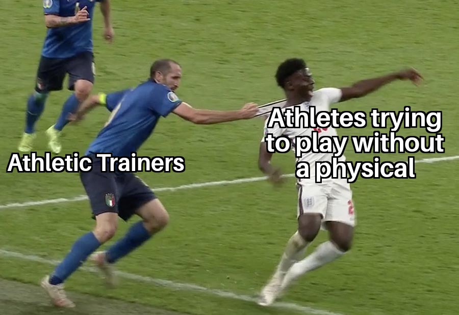 Good luck athletic trainers.