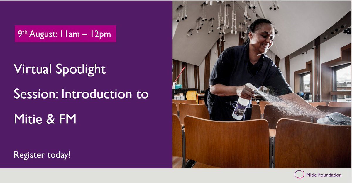 mitiefoundation's tweet image. Our first Virtual Spotlight Session is just 1 week away!

Are you looking to start a career in #FacilitiesManagement? 

Want to hear what opportunities the UK’s largest FM company currently has to offer? 

(1/2)