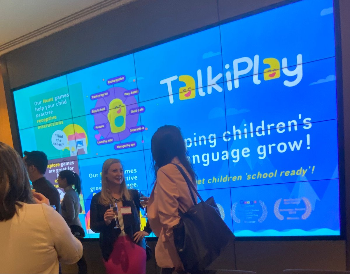 Perfectly timed arrival by <a href="/TalkiPlay/">TalkiPlay</a> CEO <a href="/annie_mcauley/">Dr Annie McAuley</a> at the 1st birthday celebrations for the <a href="/LaunchVic/">LaunchVic 🚀</a> Alice Anderson Fund! 
#womenfounders #startups #womeninbusiness #edtech #medtech