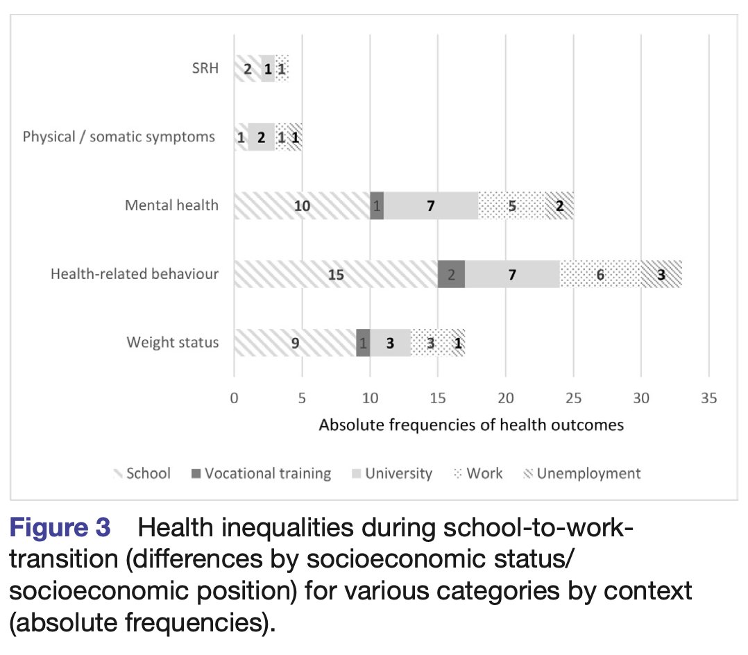 📊Sozio-ökonomischer Status (SES) beeinflusst die Gesundheit junger Erwachsener.

Im Übergang von Schule zu Beruf/Universität spielt der SES besonders in Bezug auf gesundheitsbezogenes Verhalten eine Rolle.

Weitere Ergebnisse finden Sie hier: doi:10.1136/ bmjopen-2021-058273