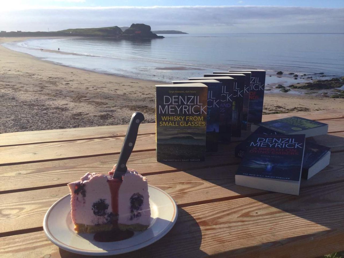 Lochlomonden's tweet photo. #DCIDaley series pictured at Southend in Kintyre #Perfect. The books are for sale at Muneroy, Frances and Iain's fabulous shop and restaurant in the village. You'll never eat cakes like it, trust me!Time to visit #Kintyre?  #mondaythoughts @VisitScotland #TheDeathOfRemembrance 🍰 https://t.co/tPXXRIZN2w