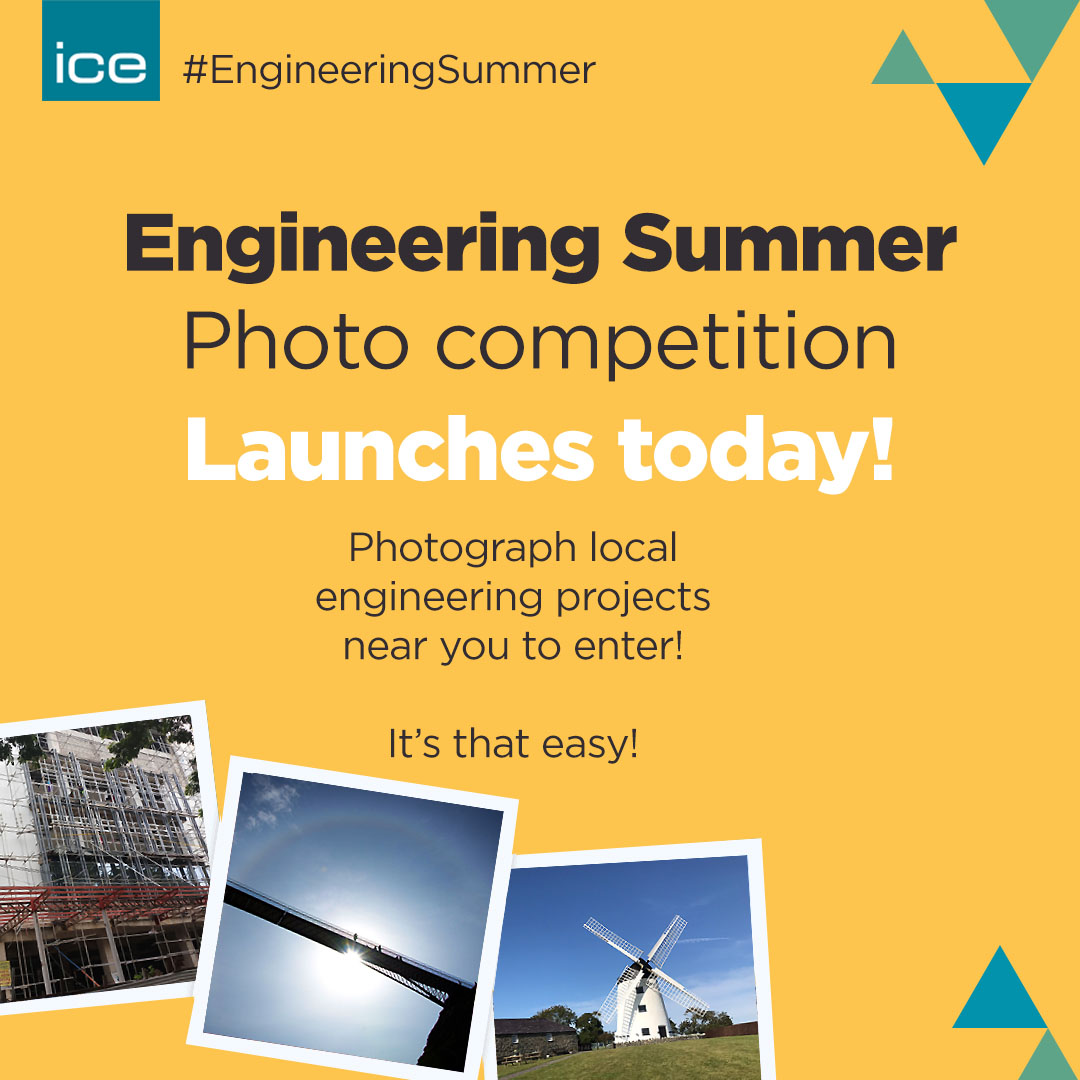 The #EngineeringSummer photo competition is back!

This year's theme is ‘#engineering that has changed your life for the better’ and can feature #CivilEngineering projects from anywhere in the world.

Enter now  for a chance to win a £100 gift voucher!
👉 bit.ly/3cXkngv.