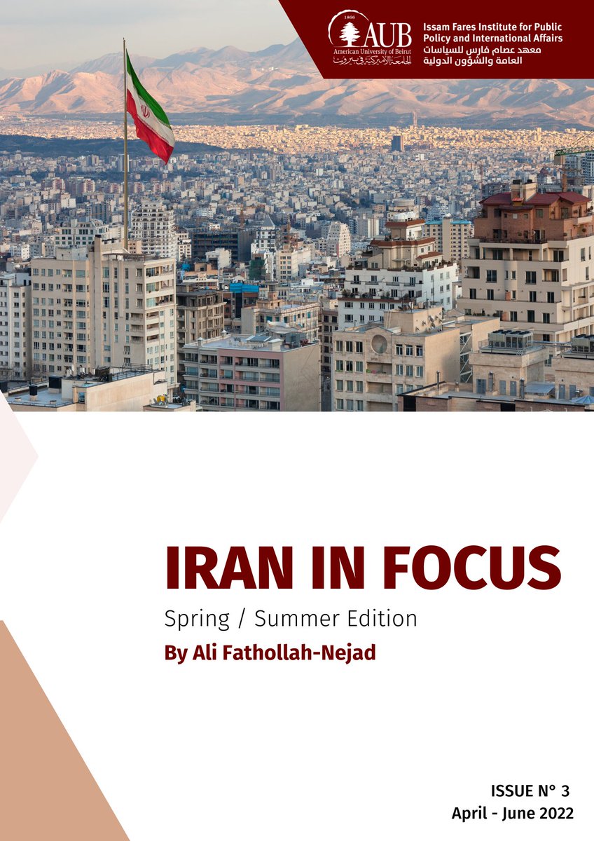 ifi_aub's tweet photo. In its 3rd issue, #IraninFocus brief looks at regional developments this spring. It assesses mounting tensions between Iran and Israel amid a stalemate in the Vienna negotiations.
Read this issue by IFI Fellow
@AFathollahNejad
⬇️
https://t.co/sJmHs3G5if https://t.co/w3Ig2Cs1HJ
