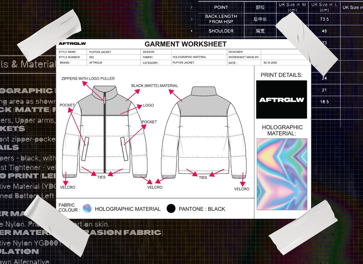 AFTRGLW has been building for more than a year. 

We wanted to create a brand that was unique in style, as well as offering. 

Suitable for both the metaverse &amp; modern streetwear. 

The first of its kind.

Stayed tuned #solana 👀

Here’s a sneak peek from our first scrapbook 👇