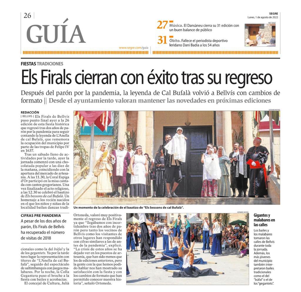 Ajunt_Bellvis's tweet photo. Els Firals, un èxit que tots fem nostre 

Els Firals de Bellvís han tornat a ser un èxit de públic i de qualitat de les actuacions i espectacles. I això és possible gràcies a l’esforç de tot un poble que sent amb orgull aquesta festa que el representa.

https://t.co/yTeNYkWwpw https://t.co/RbxITXpldw