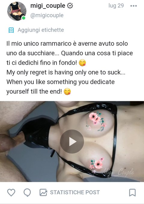 Nuovo video online!! ❤️😍❤️ Da non perdere! 😜 ⚠️ Attenzione superfici scivolose 💦 #slipperywhenwet #hotwife<a href="/tag/slipperywhenwet"class="tags"><span>#slipperywhenwet</span></a><a href="/tag/exhibitionist"class="tags"><span>#exhibitionist</span></a><a href="/tag/tits"class="tags"><span>#tits</span></a><a href="/tag/hotwife"class="tags"><span>#hotwife</span></a>