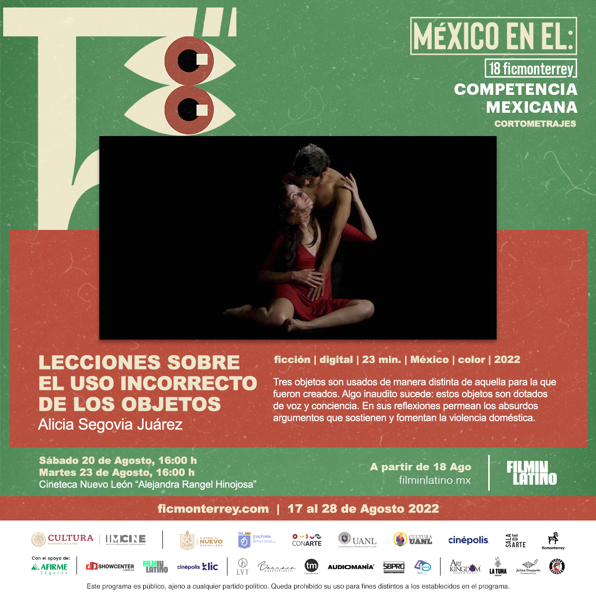 Ya falta menos para que <a href="/Lecciones/">marilyn lecciones</a> tenga su estreno nacional. Muchas gracias <a href="/ficmonterrey/">ficmonterrey</a>.
 #ElCineEsTuVoz #18ficmonterrey