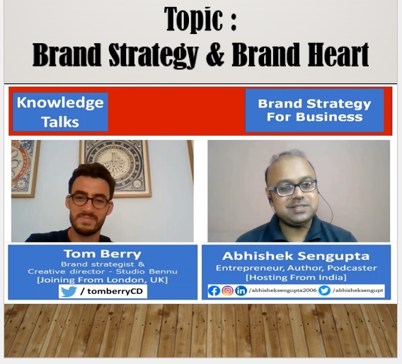 abhisheksengupt's tweet photo. #KnowledgeTalks with @tomberryCD [Part-7]
"Brand strategy &amp; Brand Heart" [Episode 1]
Watch the full episode https://t.co/kxqP4cMYQM
Every brand holds basic set of beliefs that influence everything. These are Brand Heart
#business #entrepreneurship #startup #abhisheksengupta https://t.co/rn1cL0za5v