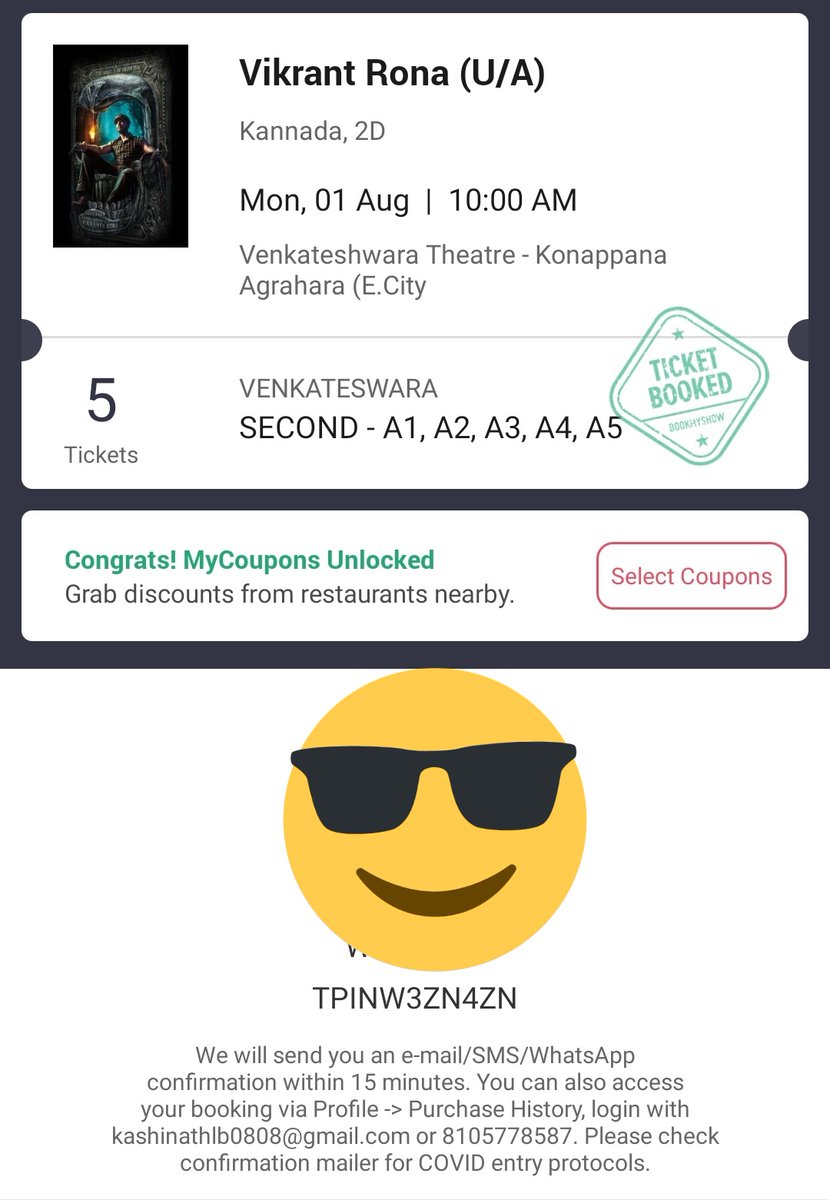 Going to watch #VikranthRona first time🤭 due to some work problems.
#VRonJuly28  #VRin3D 
@KicchaSudeep