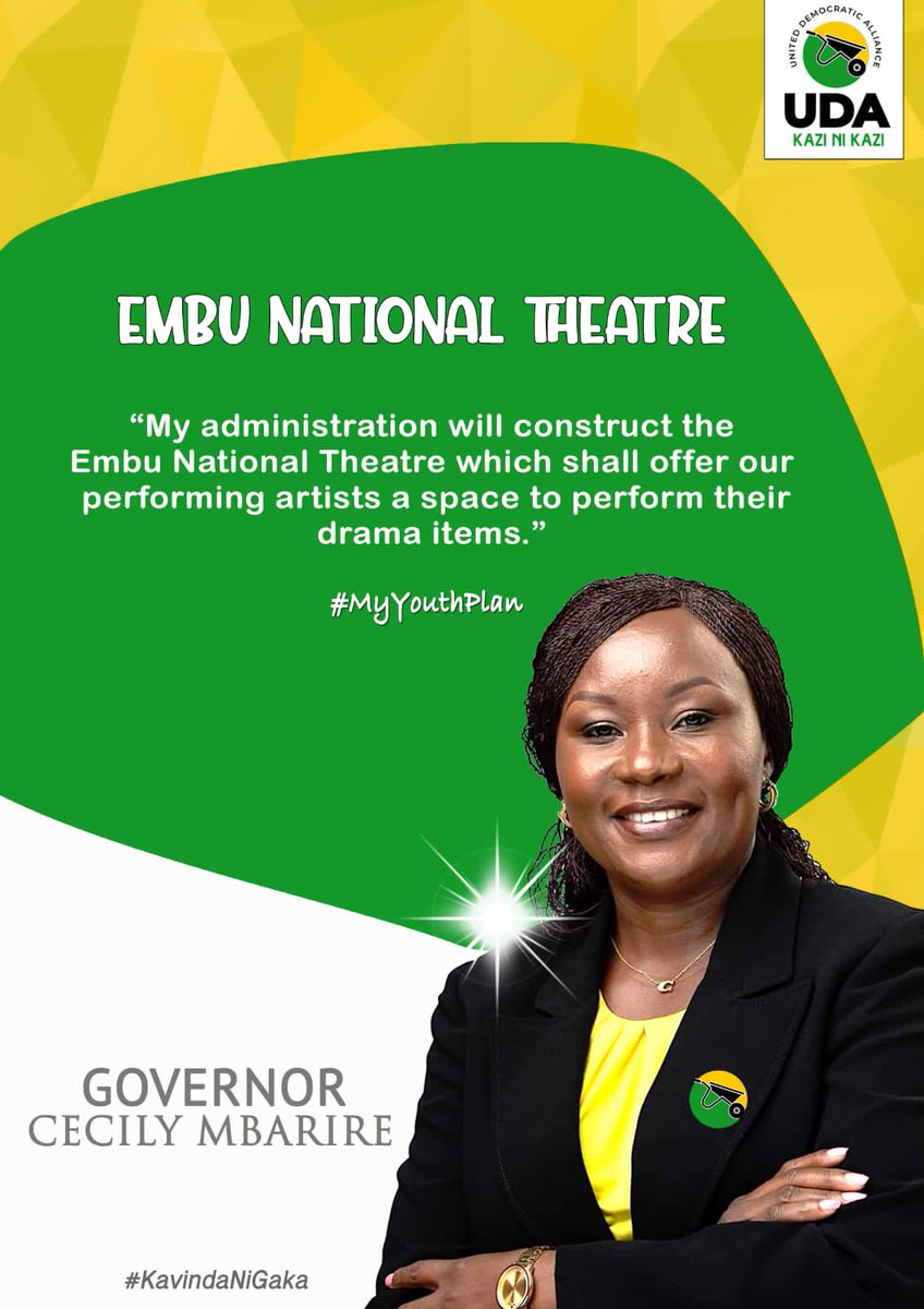 SkyThe5th's tweet photo. #EmbuGovernorCecilyMbarire will construct Embu National Theatre, this will be an eye opener to our performing artists.

#GovernorCecilyMbarire https://t.co/EzBsLPQ41C