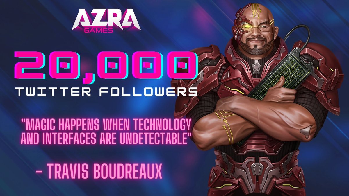 Azra Games (@azragames) on Twitter photo "Magic happens when technology and interfaces are undetectable"
Thank you for trusting in the magic we will make
Whitelist giveaway! For a chance of winning:
1) Follow <a href="/AzraGames/">Azra Games</a> and <a href="/tjboudreaux/">Travis Boudreaux</a>
2) Like, retweet, comment
3) Join discord.gg/azra and say hi
LFG!! "Magic happens when technology and interfaces are undetectable"
Thank you for trusting in the magic we will make
Whitelist giveaway! For a chance of winning:
1) Follow <a href="/AzraGames/">Azra Games</a> and <a href="/tjboudreaux/">Travis Boudreaux</a>
2) Like, retweet, comment
3) Join discord.gg/azra and say hi
LFG!!