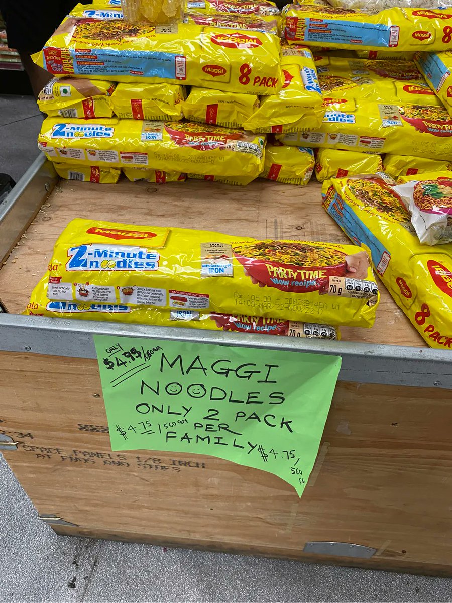 Due to supply chain issues, @Nestle #MaggiNoodles are now sold like priceless commodities!  We were lucky to find them!