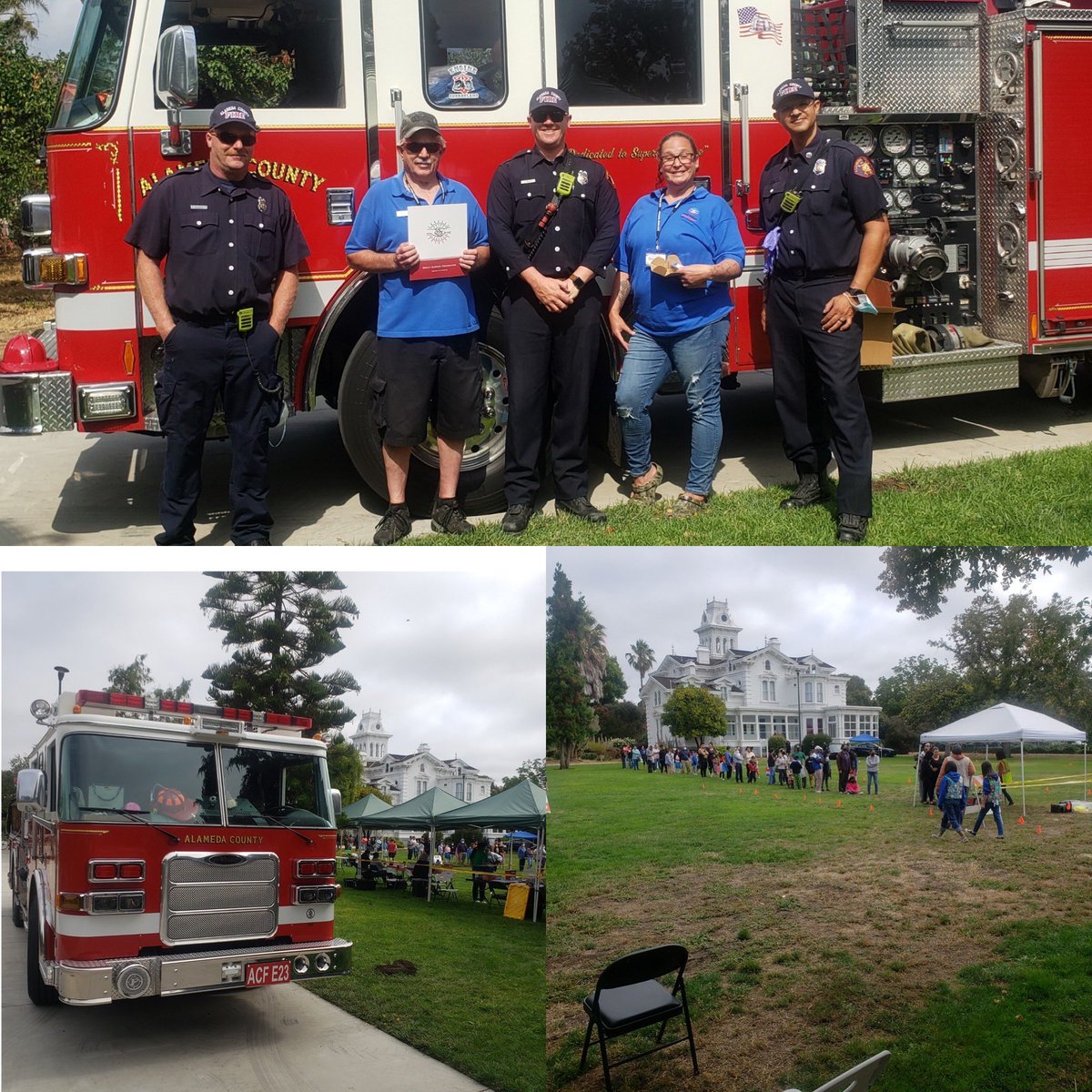 AlamedaCoFire's tweet image. ACFD supported the “Backpacks for Kids” at Meek Estates in Cherryland today. The event was sponsored by the Grant Avenue Foundation. #ALCOFIRE #engine23 @cherrylandhwd