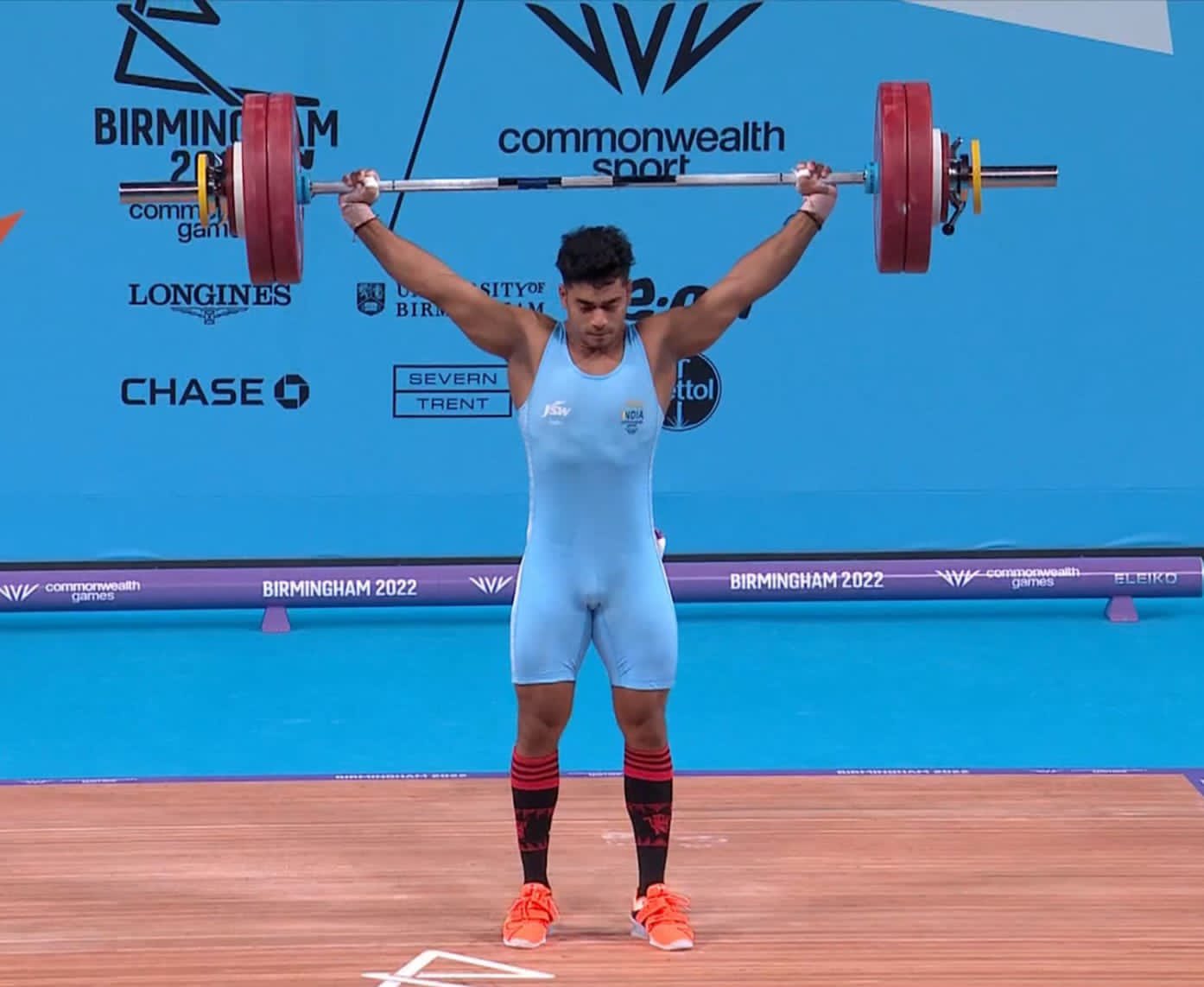 Image Achinta Sheuli wins Gold Medal in CWG 2022, Weightlifting 73 KG