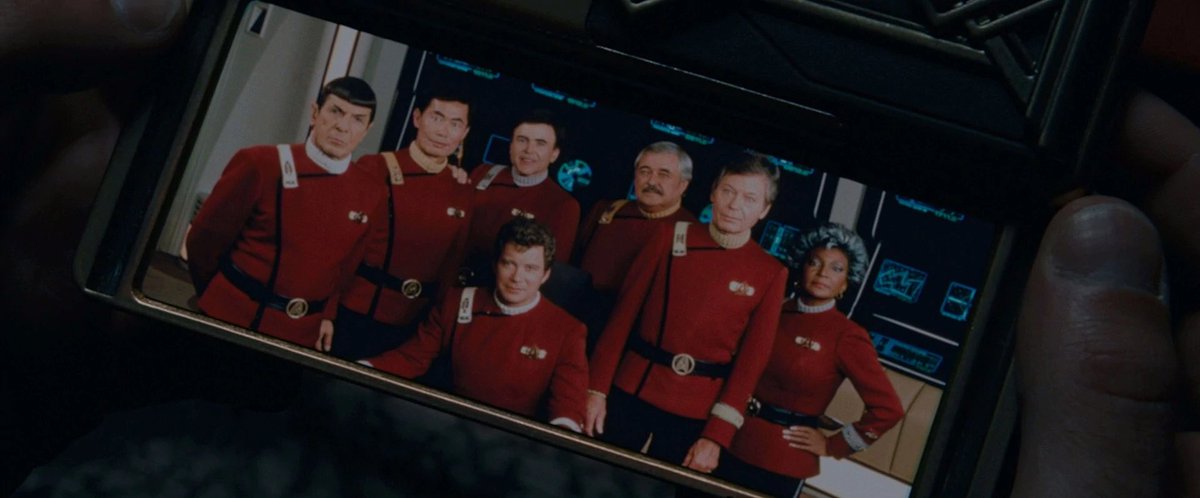 JoannaMcCoy__'s tweet photo. #PostIntoDarkness

“Is that Aunty Ny next to daddy? Oh doesn’t he look /grey/.” The youngest McCoy giggled.

All of six years old, and on her first ever visit a foreign world, she barely came up to Ambassador Spock’s elbow. Yet, she fearlessly approached the elder Vulcan - https://t.co/GjFfQvE1ys