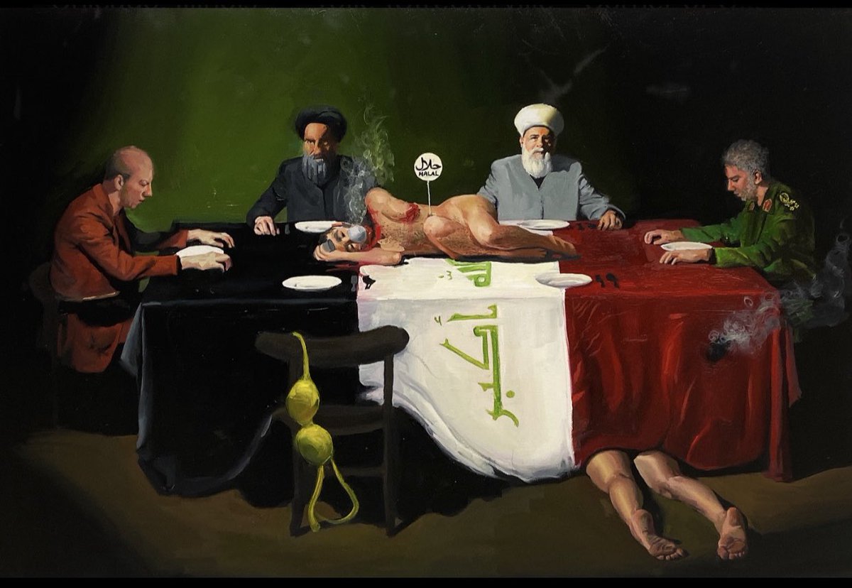 Bassim_AlShaker's tweet photo. لوحه ( حلال ) 
Halal
Oil on canvas https://t.co/tY62BPEfnX