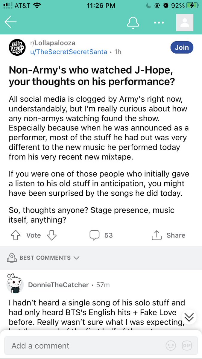 Pheeeeeeeebs1's tweet photo. Look at what locals say about Jhope’s stage! He did so well! 🥺 https://t.co/7b4J3j2SeE