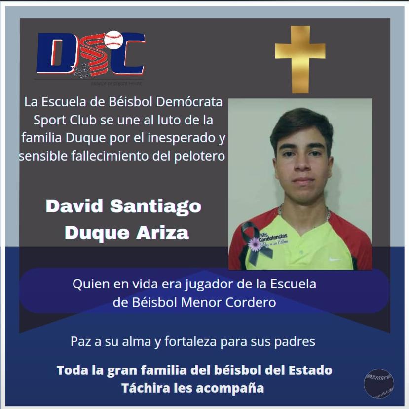 OrberMoreno1's tweet photo. El beisbol en todo el mundo está de luto !! Que triste noticia para todos lo que amamos éste deporte !! DAVID SANTIAGO !! Dios te va a recibir por todo lo alto !! Le Pido a Papa Dios , que le de mucha fuerza a tus familiares y amigos !!😔😔😔😔 https://t.co/12nbvh2sgz