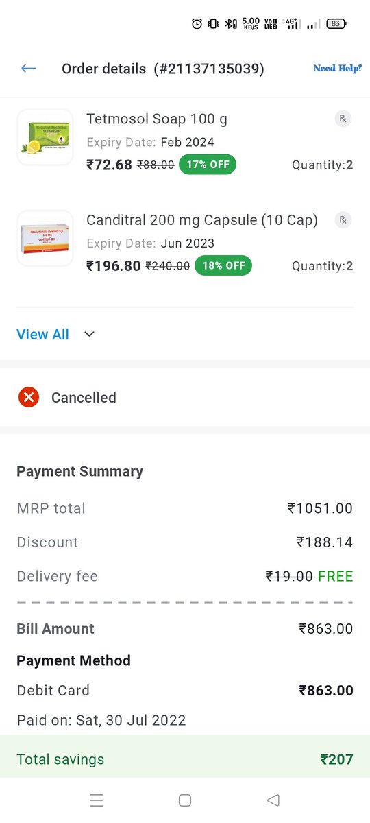 PRADEEP61198800's tweet photo. My medicine is canceled but my money is not refunded yet।।
@FlipkartHealth 
@flipkartsupport @Flipkart 
@DDNewslive 
@ndtv @1stIndiaNews https://t.co/BAg7P2d062