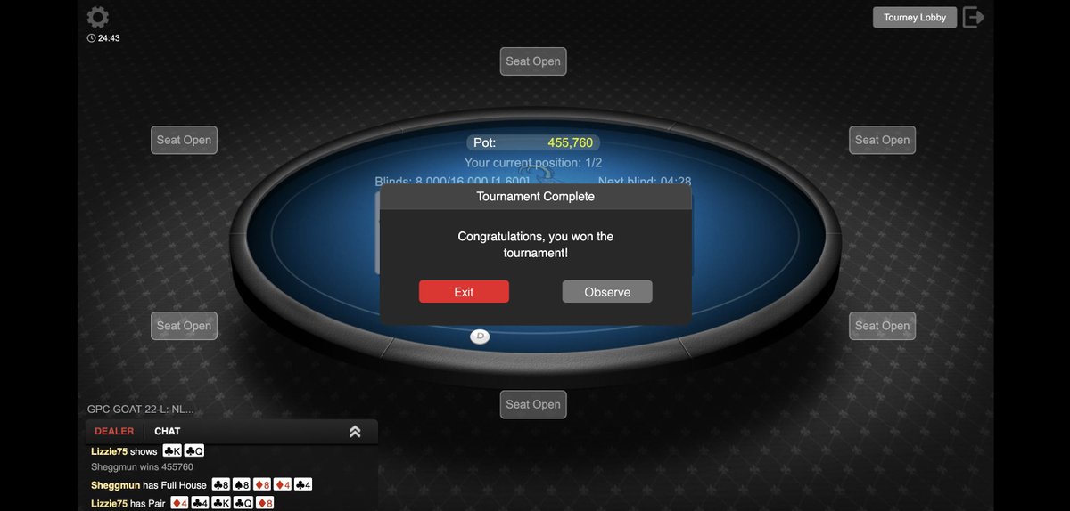 Global Poker on Twitter "RT sheggmunpoker official_glp GOAT Series trophy number 2 💪 🏆 🐐