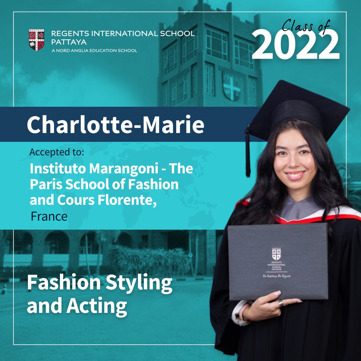 RegentsSchool's tweet photo. 𝗖𝗼𝗻𝗴𝗿𝗮𝘁𝘂𝗹𝗮𝘁𝗶𝗼𝗻𝘀 to another of our graduating students. 

Find out more about our personalised route to success with our 𝗦𝗶𝘅𝘁𝗵 𝗳𝗼𝗿𝗺 programme. 

See more here [🔗] https://t.co/61qwJ19qLq

#GoRISP 
#SixthForm
#IBDP 
#Alevels https://t.co/NoA9DQNLRq