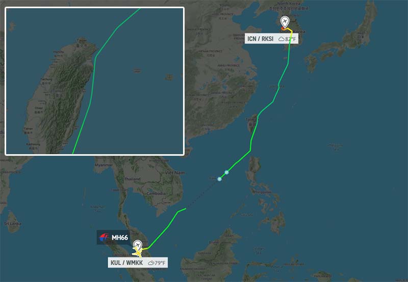 Duan Dang on Twitter "This is a regular flight path from Kuala Lumpur
