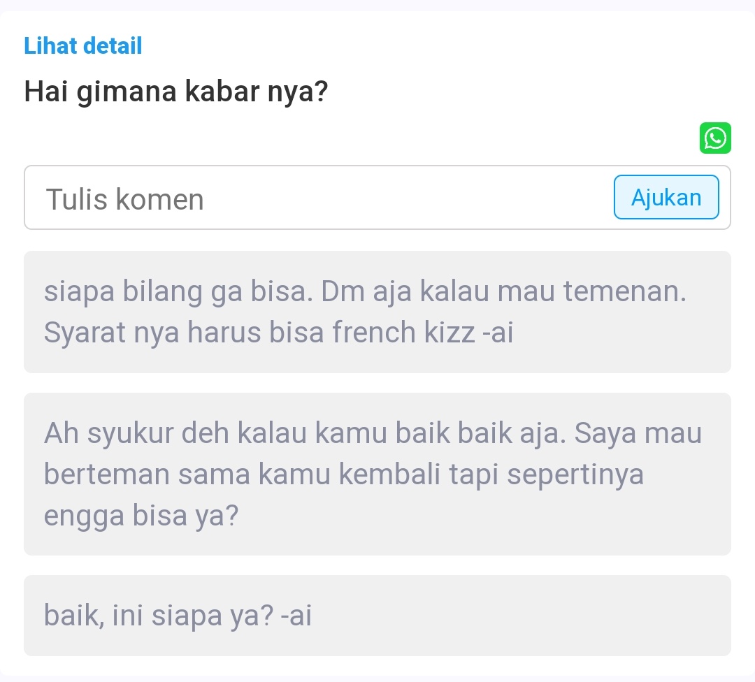 temenan sama aku dapat ciuman Prancis