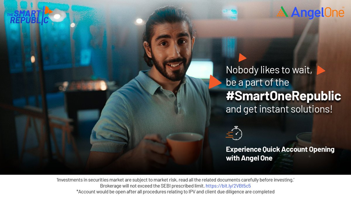 AngelOne's tweet photo. The #SmartOneRepublic likes all things instant, be it account opening or noodles.
Join the Smart Republic today!
#AngelOne #AngelOneForAll #QuickAccountOpening #Investment #StockMarket #stocks https://t.co/wwTuNQzn9Z