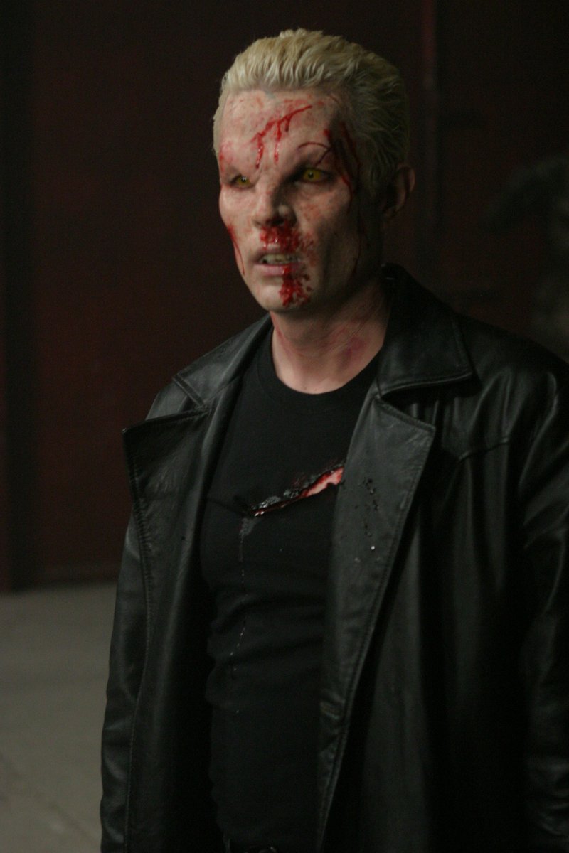 jamie_marsters's tweet photo. Pic of the Day: @JamesMarstersOf looking a little worse for wear... in #Angel #5.8 "Destiny" 

#JamesMarsters #Spike #AngeltheSeries #VampFace #JustACoupleLittleBooBoos #HeStillWonThough #ACupOfTastyMountainDew #TheyCouldntEvenSpringForTheGoodStuff https://t.co/Bou6KkNAyh