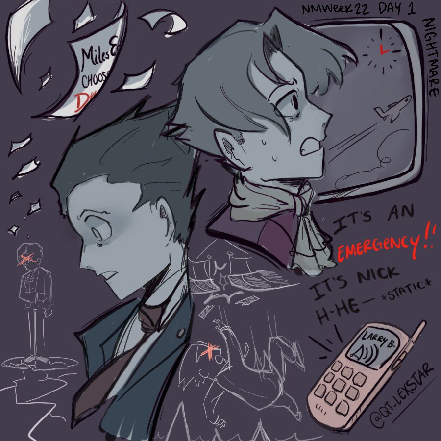 qt_lexstar's tweet photo. A few (late) doodles that were meant for #nmweek22 #narumitsu https://t.co/oXecc0bhIx