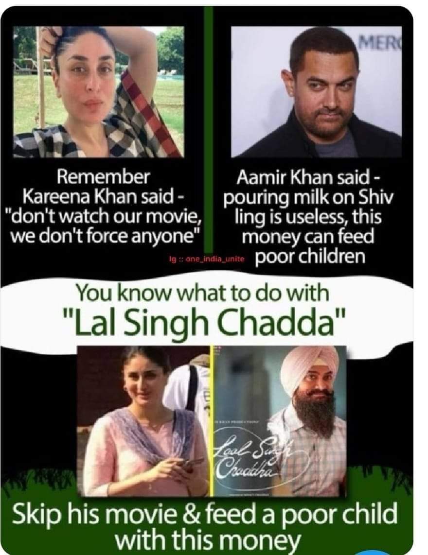 Saffron_Tigers's tweet photo. #BoycottLaalSinghChaddha https://t.co/a5iytF67gL