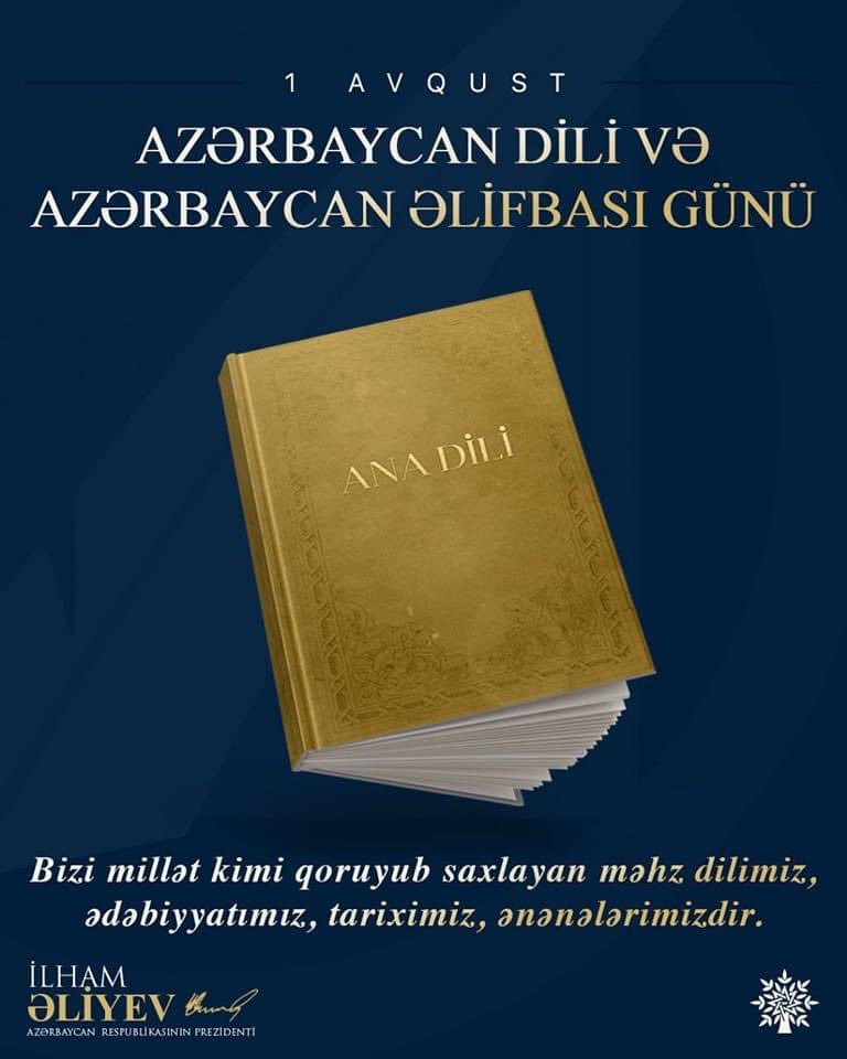 VuqarAliyevDGK's tweet photo. Ümummilli Lider Heydər Əliyev:
- Dil hər bir millətin mənliyinin əsasıdır. İnkişaf etmiş zəngin dil mədəniyyətinə sahib olan xalq əyilməzdir, ölməzdir, böyük gələcəyə malikdir.🇦🇿 https://t.co/1MXulBL36a