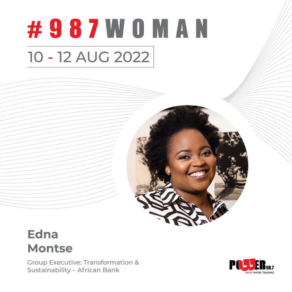 Powerfm987's tweet photo. #987Woman 2022:Group Executive: Transformation &amp; Sustainability - African Bank, Edna Montse https://t.co/rGfhPkDpd0