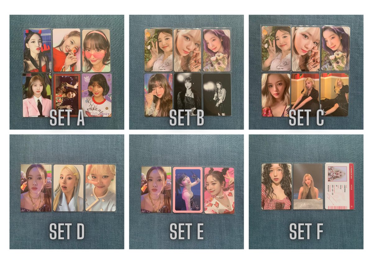 parkshinkim's tweet photo. final ic interest check twice ph

[ semi-quitting sale ]

— small sets
— see thread for more details

🏷wts lfb nayeon devil chae rp m&amp;m signed thin sana laburi lamesa feel special fs black border ewo denim ttg mina kulot lasing cocktail wil pajama stayc yoon glasses https://t.co/cK10UZf6ad