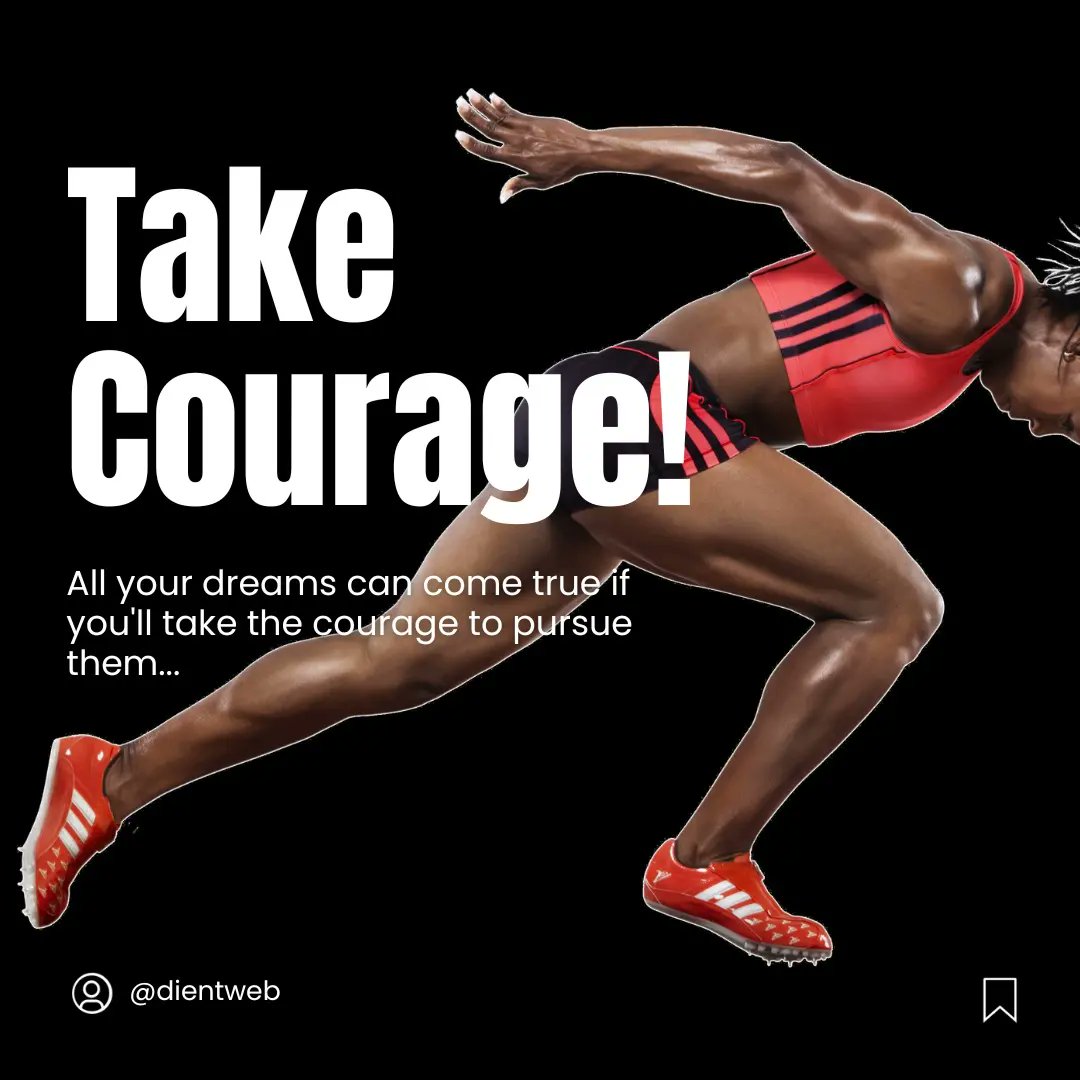 dientweb's tweet photo. Welcome to the new month - in all your pursuits, remember to take #Courage. It's okay to try, fail and try again till you succeed. Wishing you a wonderful month from all of us @dientweb https://t.co/BLiRf8SnZu