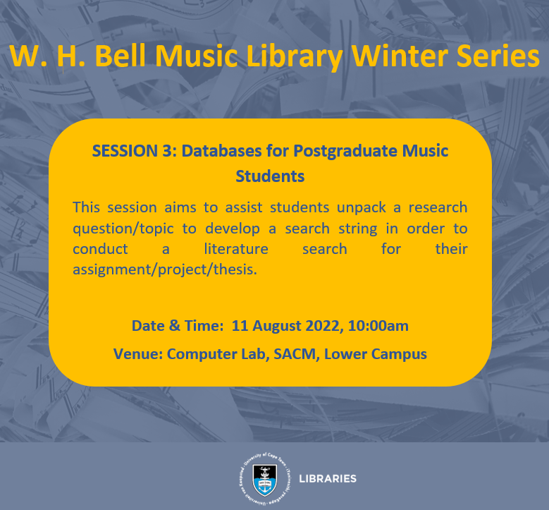 UCTMusicLib's tweet photo. Don't know how to search for resources, dance student? don't fret, sign up for our dance databases training and we can help guide you through the trenches. Register at https://t.co/YPd5cCRkoi #uct #uctlib #music #sa #Dance #Dancer #musiclib https://t.co/tKXHMa0w72