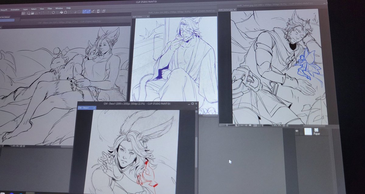 Today's comm wips are a relaxin bunch for a semi relaxin day xD 