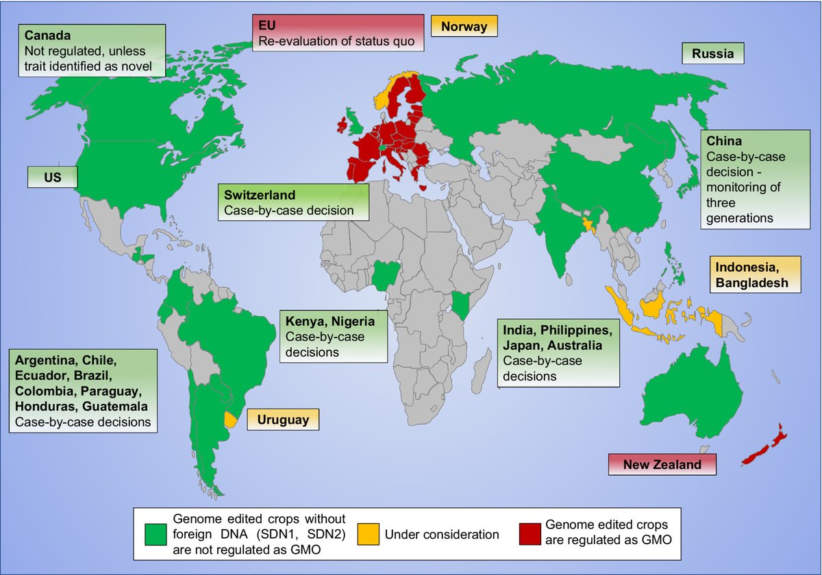 Letter: An increasing number of countries regulate genome editing in crops @M_Buchholzer 
ow.ly/yn2R50K7us8