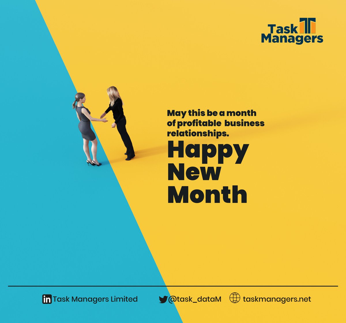 task_dataM's tweet photo. Wishing our esteemed partners and clients a happy new month.

#TaskManagers #DataAnalytics #AdvancedExcelTraining #PoweBI https://t.co/2imS5JSIdv
