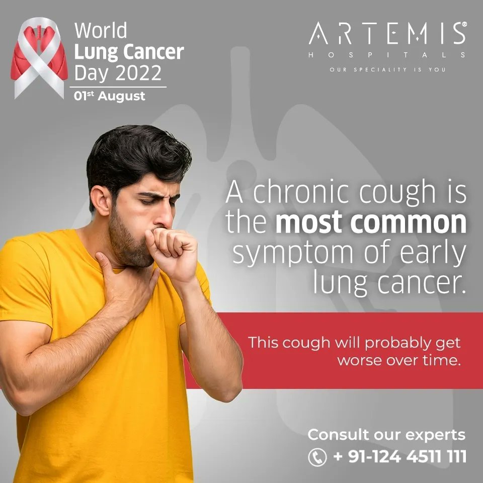 HospitalArtemis's tweet photo. If you are suffering from #persistentcough along with #chestpain and shortness of breath, it can be a sign of #lungcancer. This #WorldLungCancerDay, let us spread awareness about the disease & encourage people to consult an expert.
#Closethecaregap #WLCD2022 https://t.co/3x7QvyzOTq