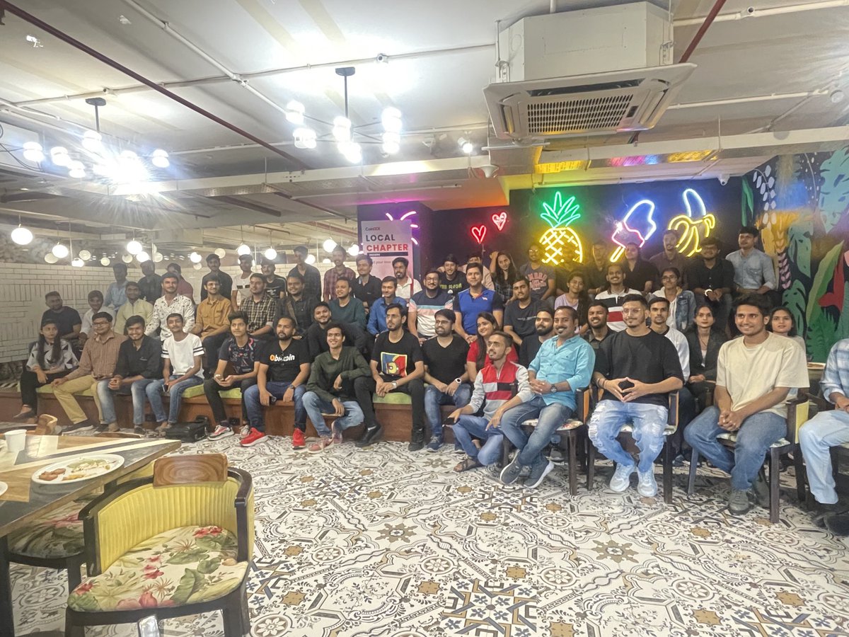 CMASUDEEPSAXENA's tweet photo. Great gathering of Crypto enthusiasts at Indore. Happy to see Indore gearing up for the technology of the next Generation. Thanks ⁦@CoinDCX⁩ for this fabulous aevent. ⁦@smtgpt⁩ ⁦⁦⁦⁦⁦@sourabhlagrawal⁩ https://t.co/Pj5agJlcLY