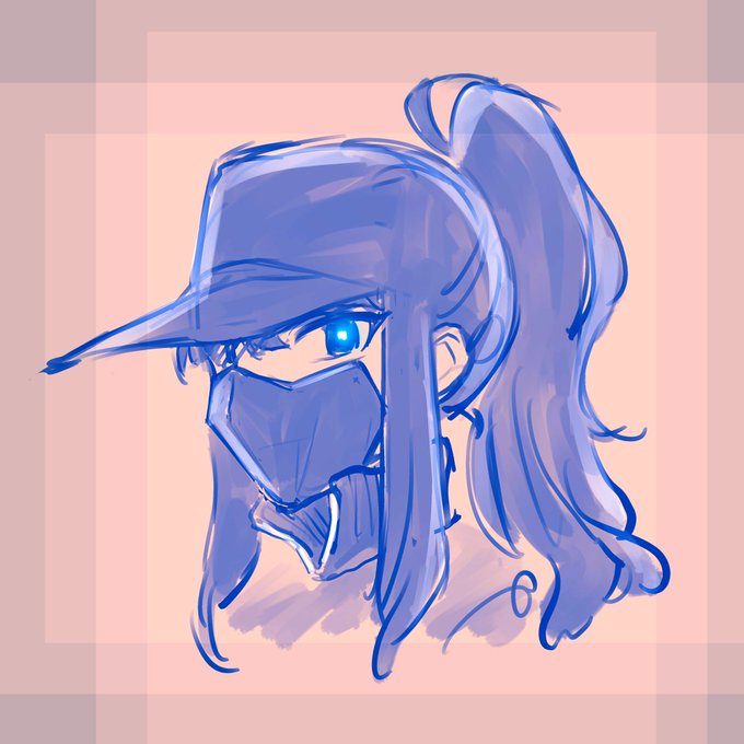 らくがき 面頬チャコちゃん #オリジナル 