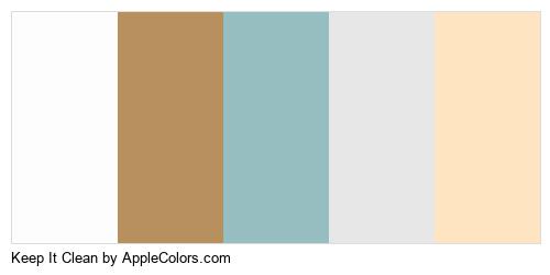 _applecolors's tweet image. Check out New Palette Today - Keep It Clean Brand @_applecolors applecolors.com/palette/45218-… #B8905E #96BEC1 #E7E7E7 #FFE4C2 #sustenance