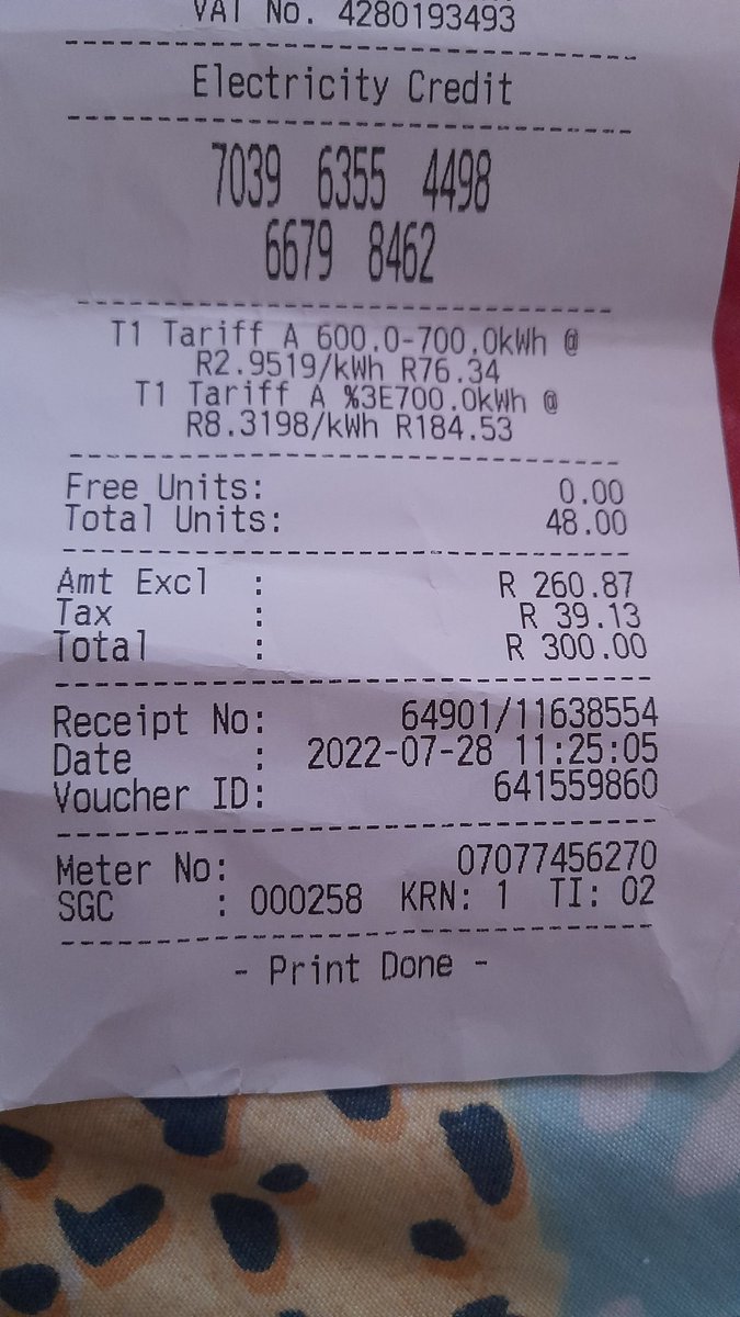 MakhumaloShado's tweet photo. #Tembisa I paid R300 only get 48 units for electricity in Tembisa which lasts only for 3days  siyanyelwa straight. https://t.co/eOgPO5GB9n