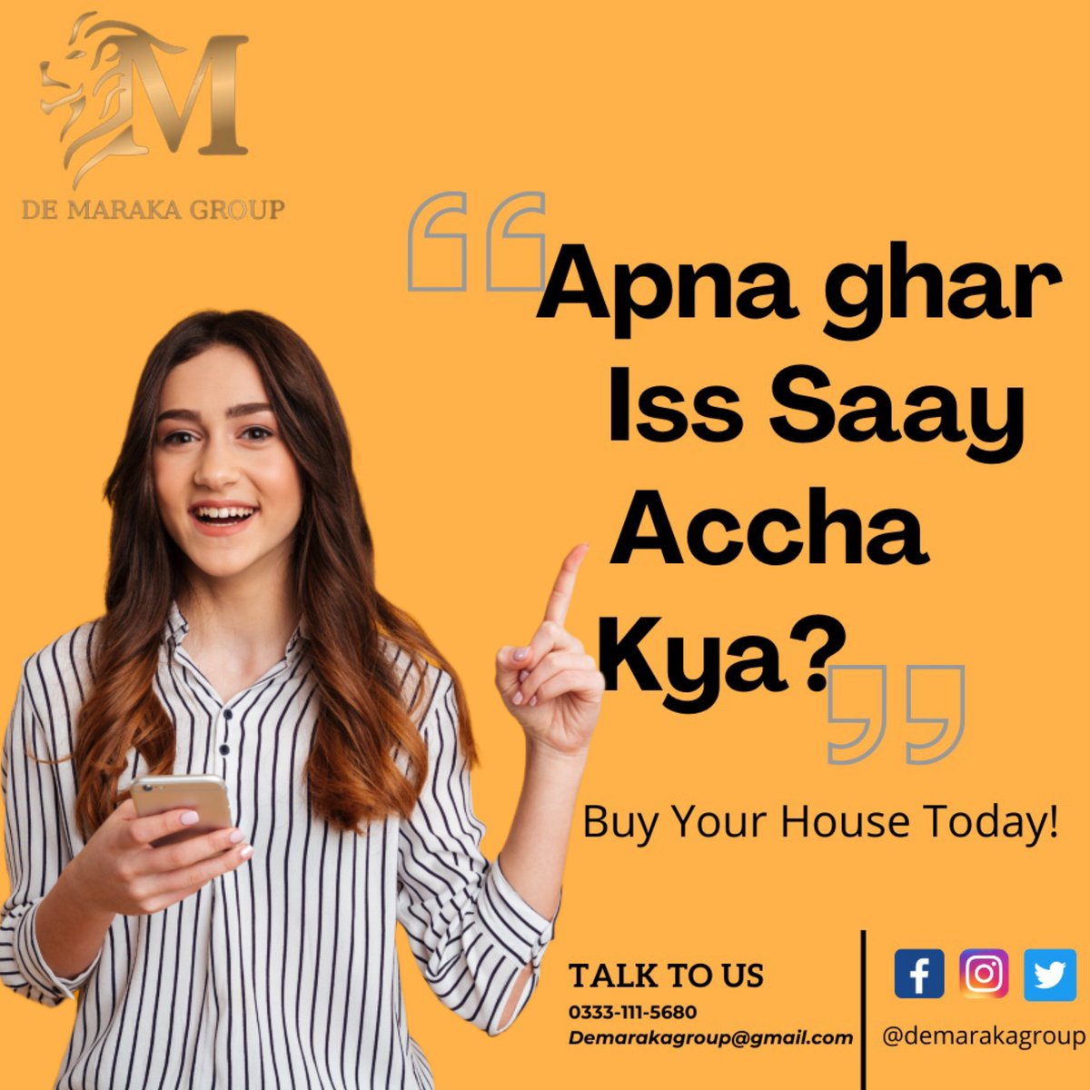 DeMarakaGroup's tweet photo. Apna Ghar Iss Say Accha Kya ?
Buy Your House today!
#buynow #house #houseforyou #houseforsale #homeForyou #homeforsale #demarakagroup #demarakamarketing #demarakaentertainment https://t.co/8XP5x2aIMo
