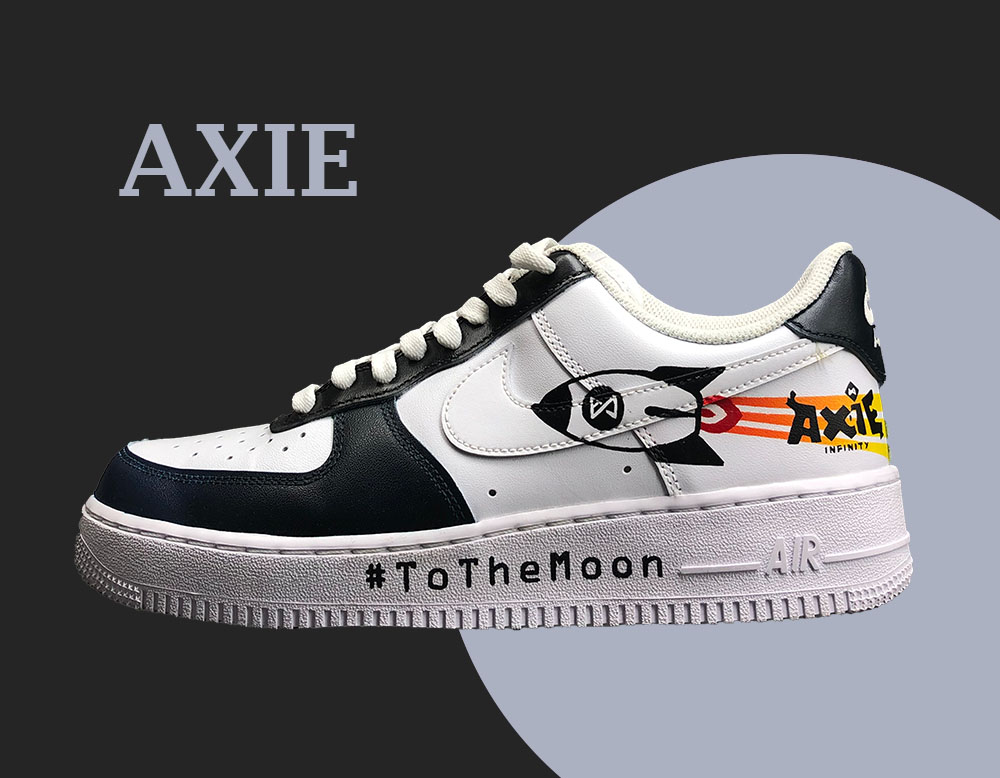 smeakerofficial's tweet photo. Handpainted Crypto Axie Infinity #Tothemoon on NIKE Air Force

Custom Works by @smeakerofficial 
Customers may visit our platform https://t.co/hiNP7Rfjpi

Follow us now to get the latest status from us.🔱 
Instagram : https://t.co/qQhn2pzYU0

#Axs @AxieInfinity @Jihoz_Axie https://t.co/dnqBcNFSLA