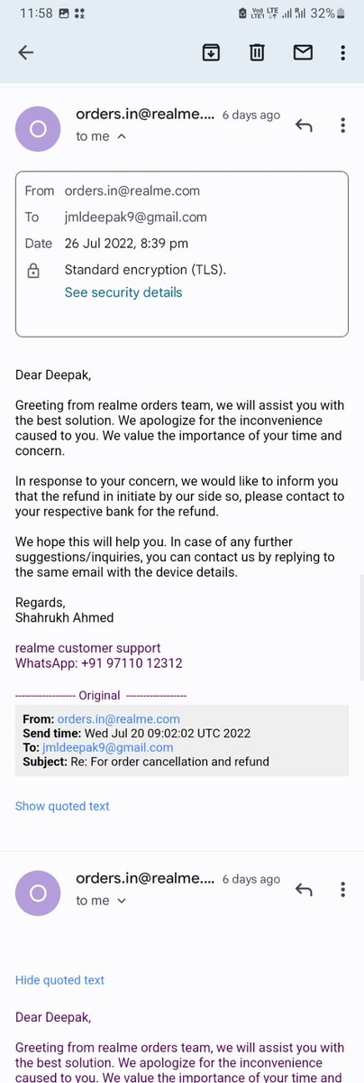 deepakkr01's tweet photo. Dear @realmecareIN @realmeIndia @realmeTechLife team

Why your response are wrong, 
I try to help sins long time but no any help received from your side.

Please find attached screenshot and pls provide solution ASAP.

Regard
Deepak Kumar https://t.co/UPI1m4AnJ9